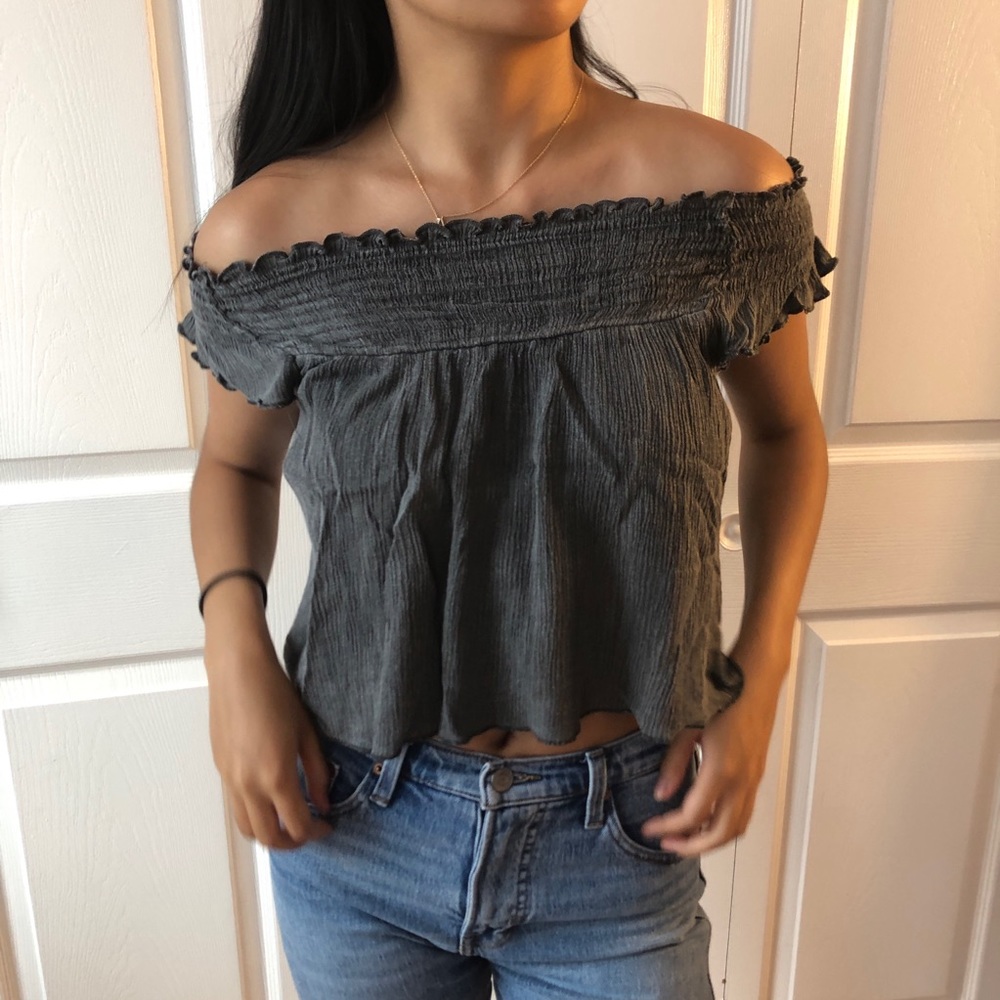 off the shoulder flowy top
